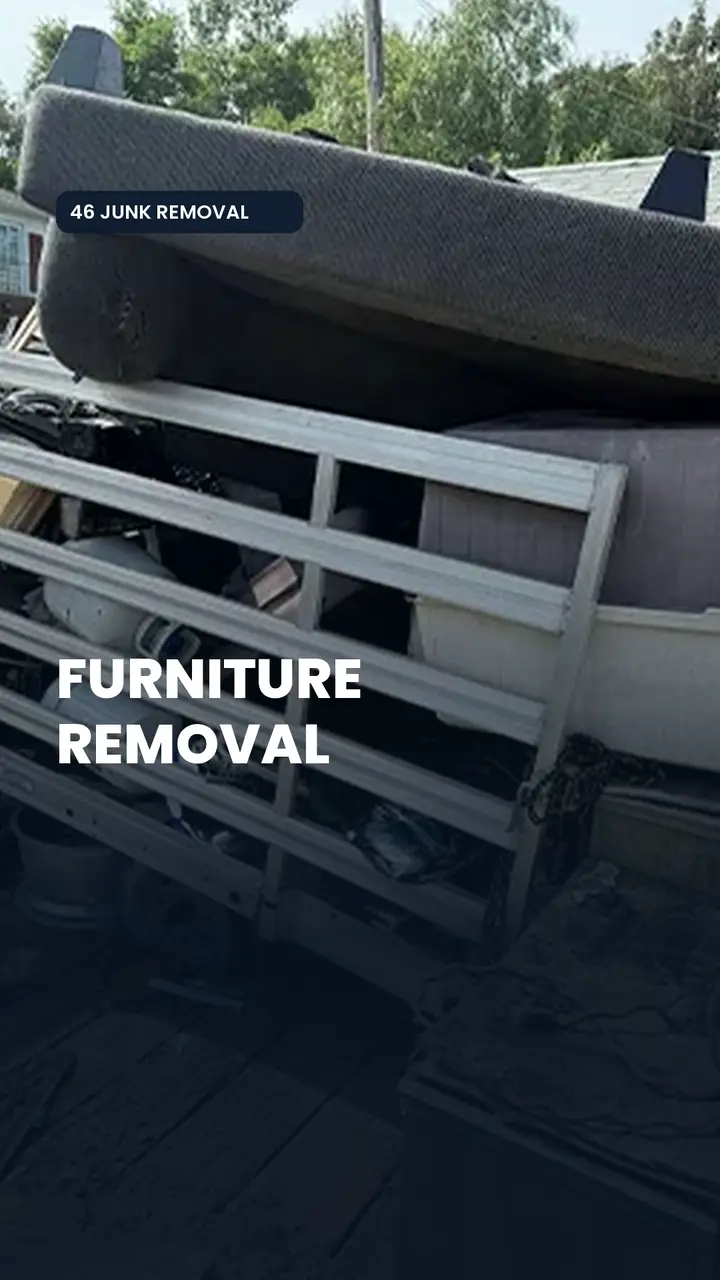 Still from a client edit: Junk removal, before and after